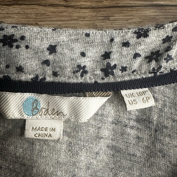 Boden Gray and Navy Blue Buttoned Sundress Dress - Picture 3 of 12